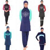 Modest Burkini Swimsuit Set for Women - Full Coverage Islamic Swimwear with Hijab | Plus Size (UP to 3XL) | Quick-Dry & UV Protection