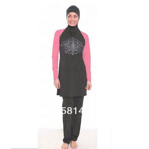 Modest Burkini Swimsuit Set for Women - Full Coverage Islamic Swimwear with Hijab | Plus Size (UP to 3XL) | Quick-Dry & UV Protection