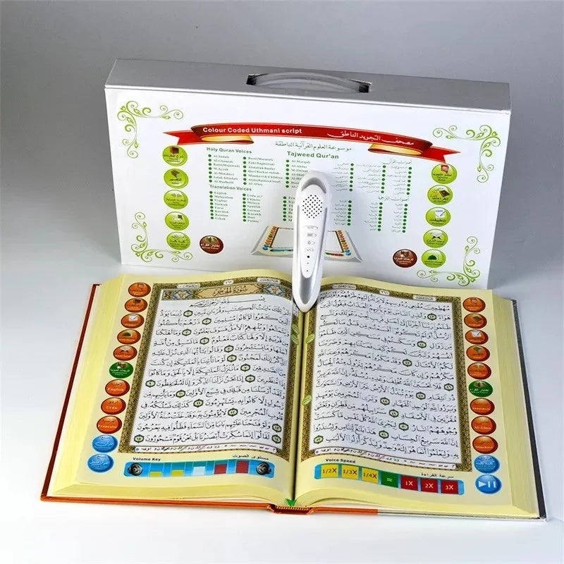 Digital Quran Pen (8GB) - Word-by-Word Recitation with Holy Book - Complete Tajweed Learning Kit for UK Muslims - Perfect for Kids & Adults!